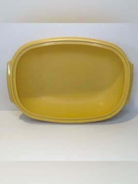 Vintage Replacement Tupperware 1273-6 Microwave Bowl Only w/Handles Harvest Gold